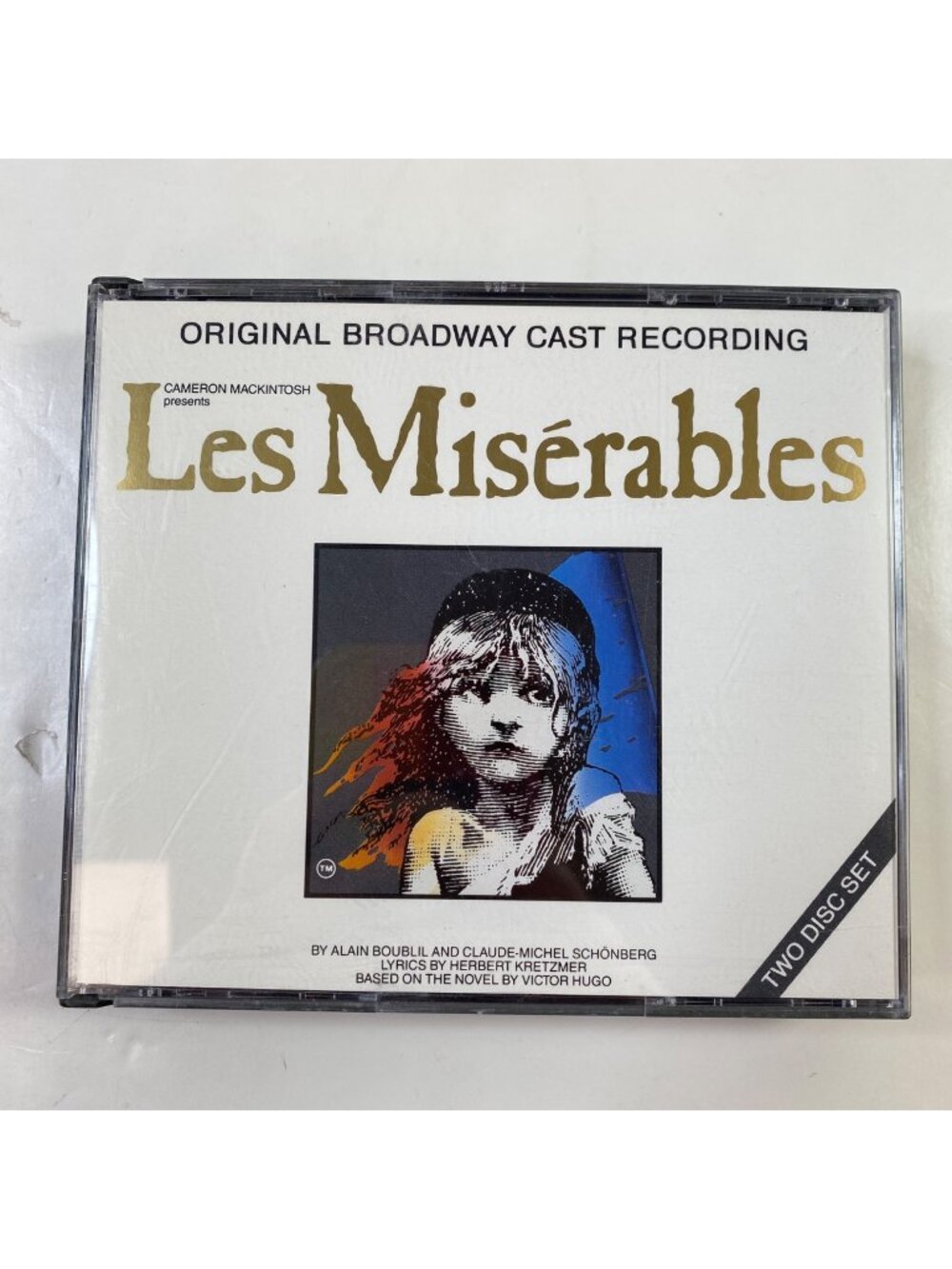 Original Broadway Cast Recording Les Misérables 2 Discs Geffen Musical Theater